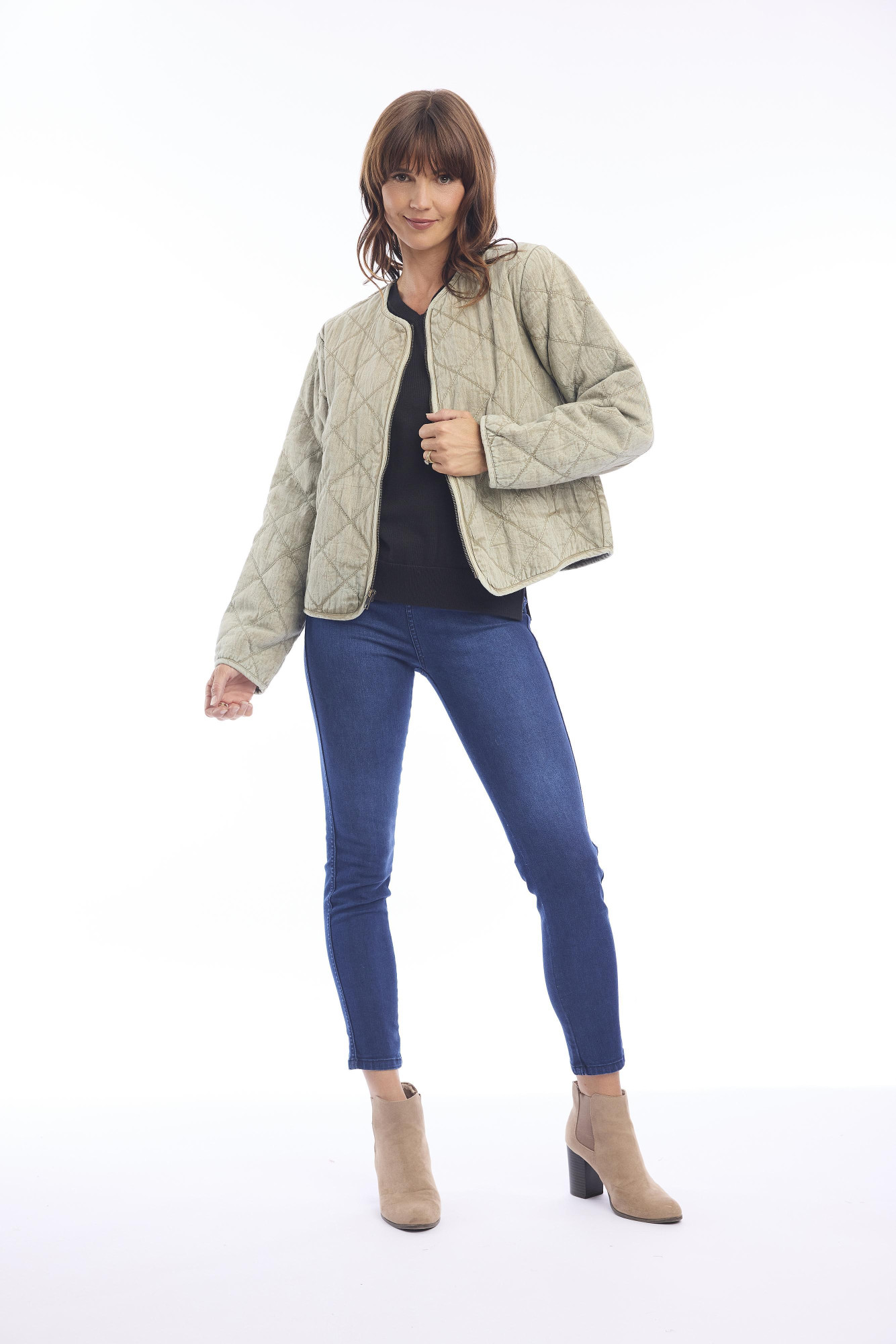 Quilted jacket Lt Olive