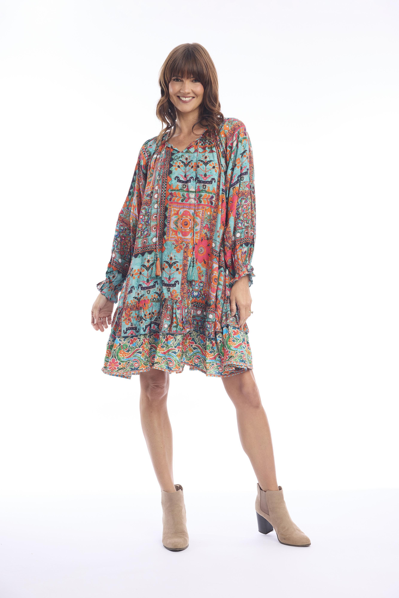 Rabari Dress Tie Print