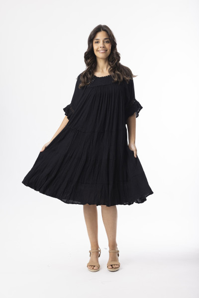 Rayon Essentials Dress layers NEW Black