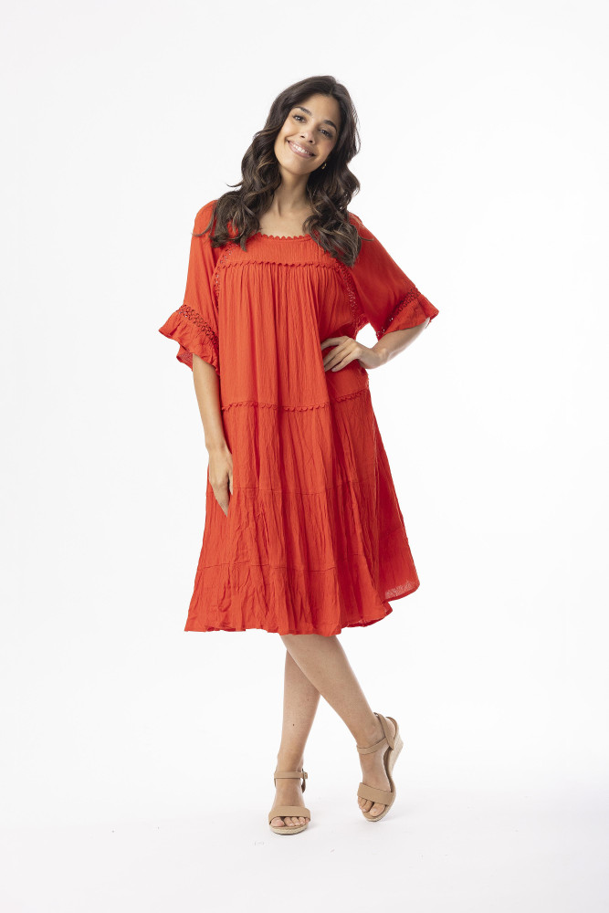 Rayon Essentials Dress layers NEW Red