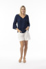 Rayon Essentials Top shirred Yoke Navy