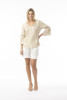 Rayon Essentials Top shirred Yoke Sand