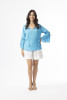 Rayon Essentials Top shirred Yoke TURQ