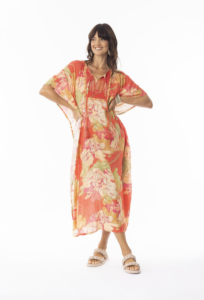 Rosa Dress Kaftan Tie Print