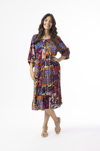 Salvador Dress Layers Puff Sleeve Print