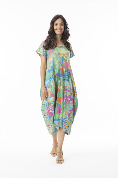 Santa Cruz Dress bubble Print