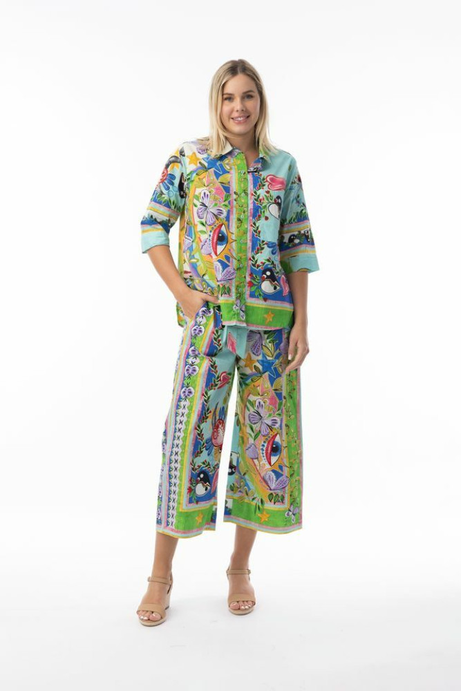 Sante Fe Top Collar Print