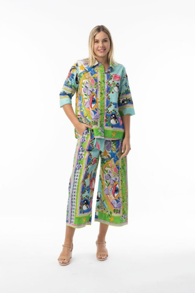 Sante Fe Top Collar Print