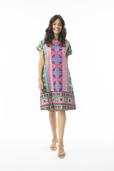 Sao Bento Dress Reversible Short Sleeve Print