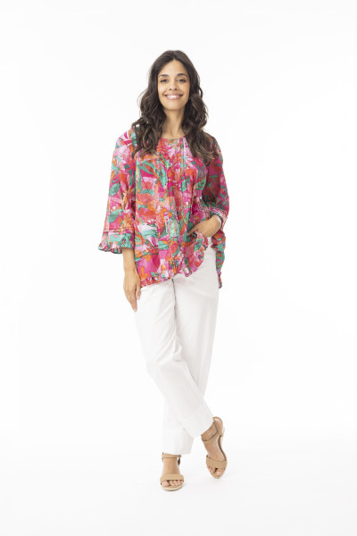 Sao Paulo Top 3/4 Sleeve Print