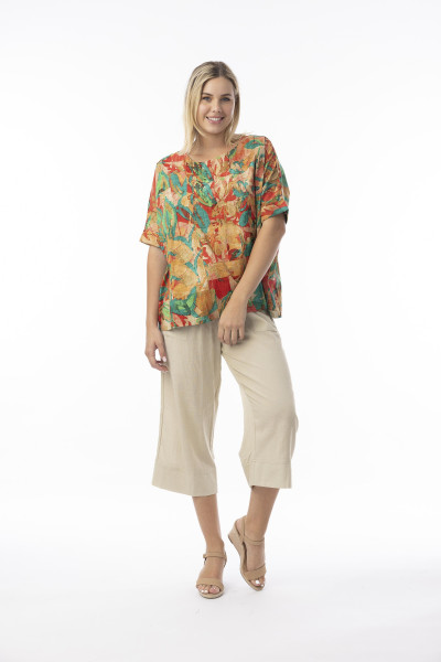 Sao Paulo Top Round Neckline Print