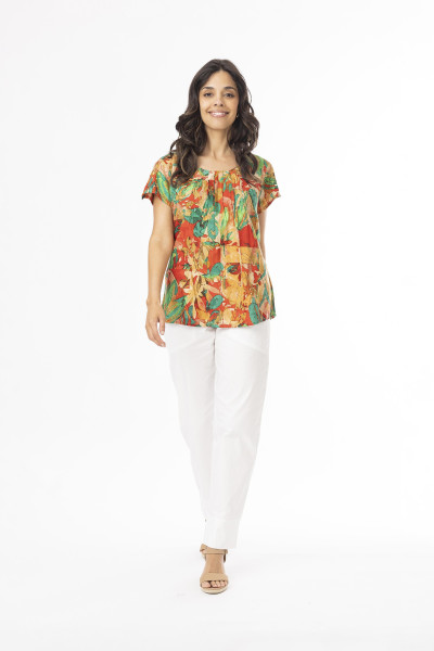 Sao Paulo Top Short Sleeve Boxy Print