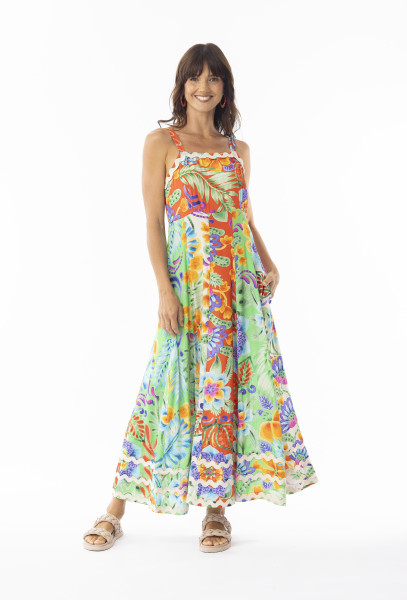 Sofia Dress Maxi Strappy Print