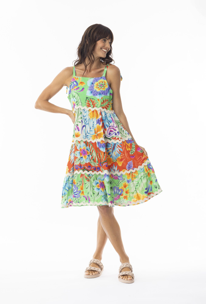 Sofia Dress Strappy Print