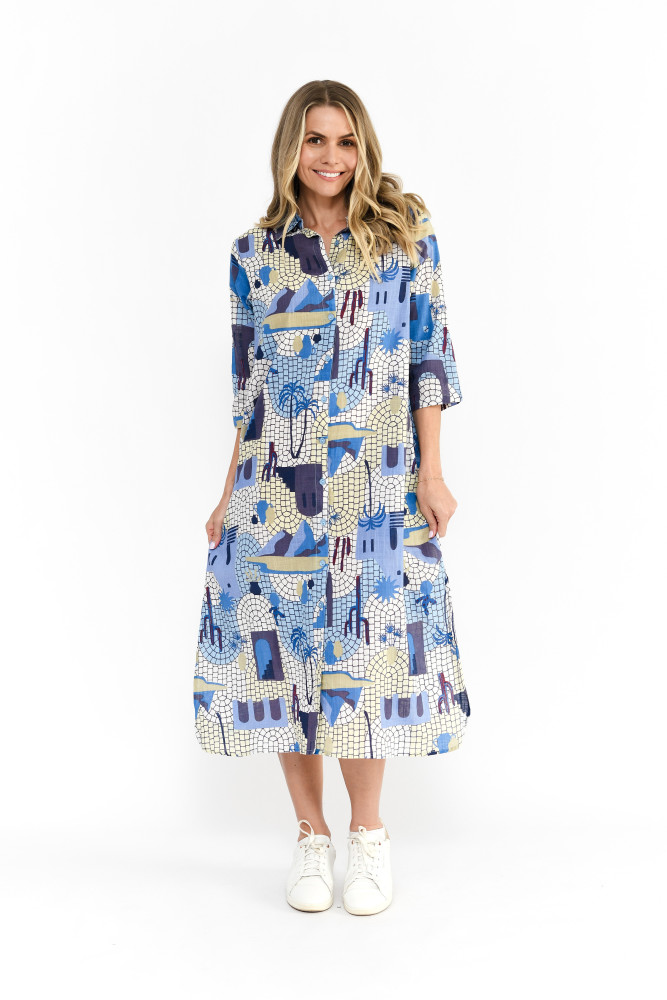 Sofia Shirt Dress Greece 3