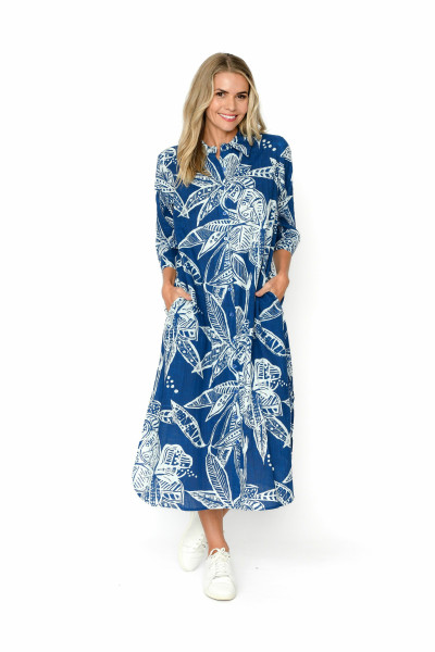 Sofia Shirt Dress MonoTrop Brt Blue