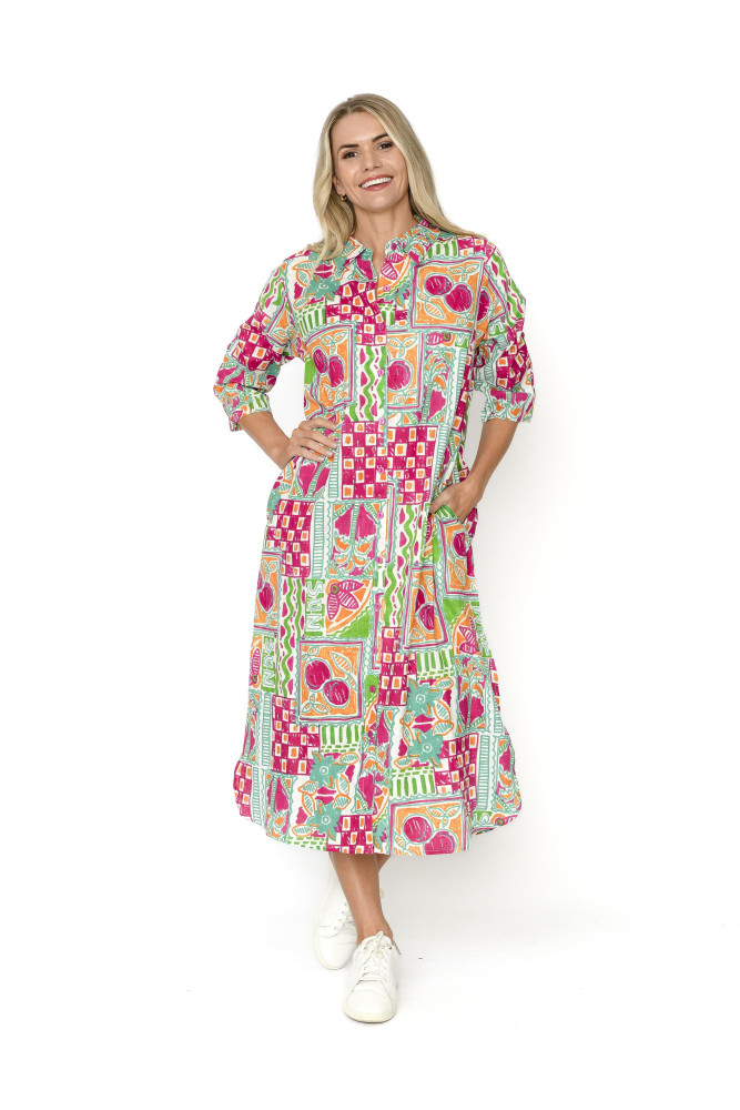 Sofia Shirt Dress OrangeSun 3