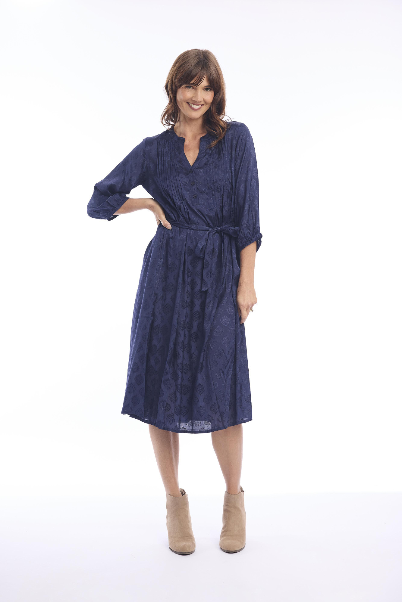 Solid Dress Navy