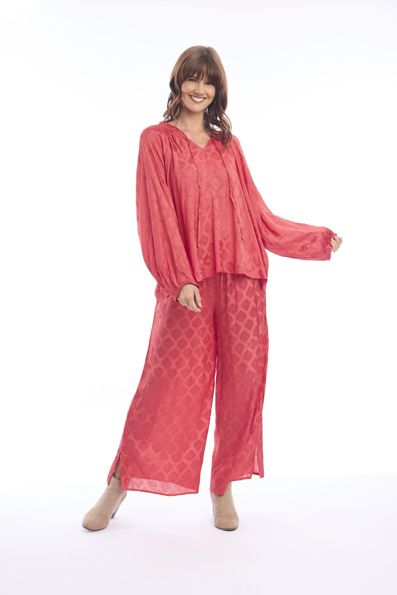 Solid Shirt Red Ocher