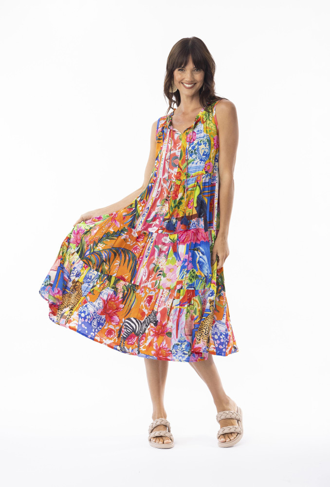 Stefania Dress Sleeveless Print