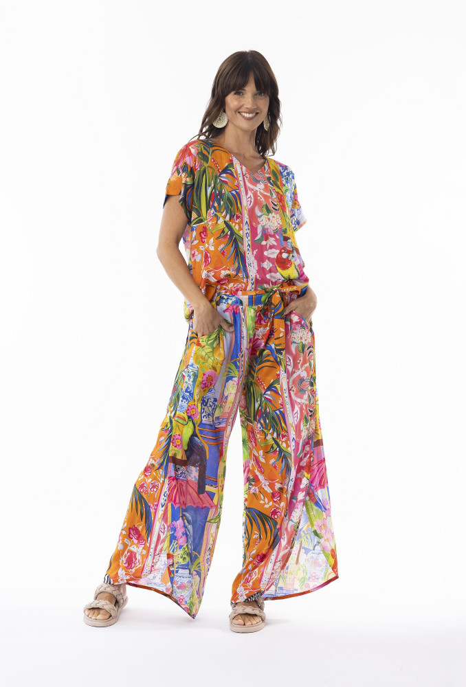 Stefania Top Short Sleeve Print