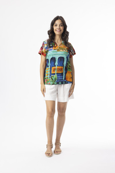 T-shirts T-Shirt Basic Cut V Oasis