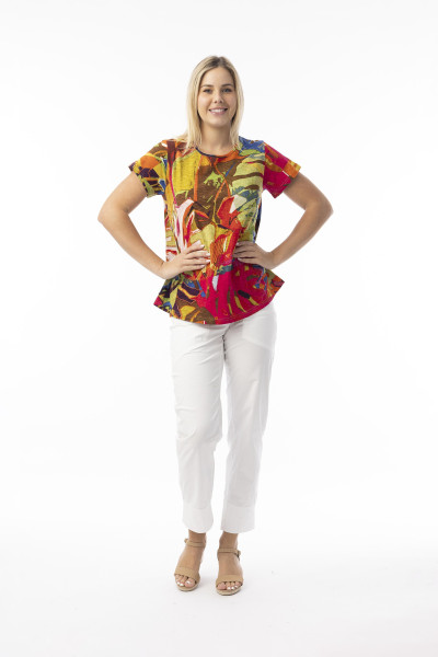 T-shirts T-Shirt Contemporary Crew Leaves Red