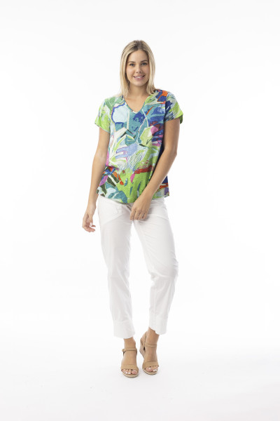 T-shirts T-Shirt Contemporary V Leaves Blue