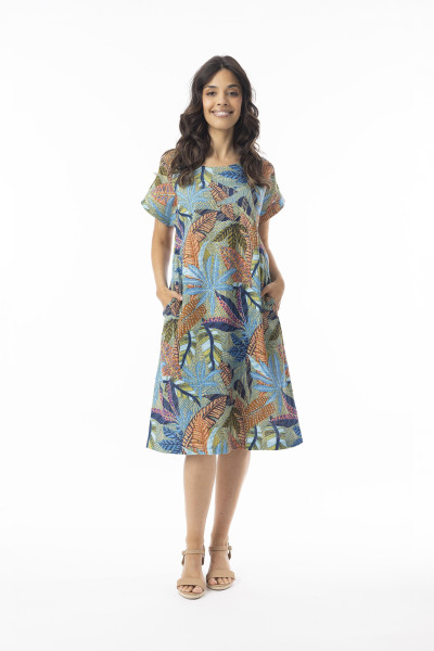 Tayrona Dress Bubble Short Sleeve Print