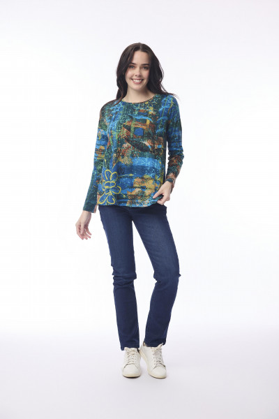 Tee Contemporary Crew Batik Floral