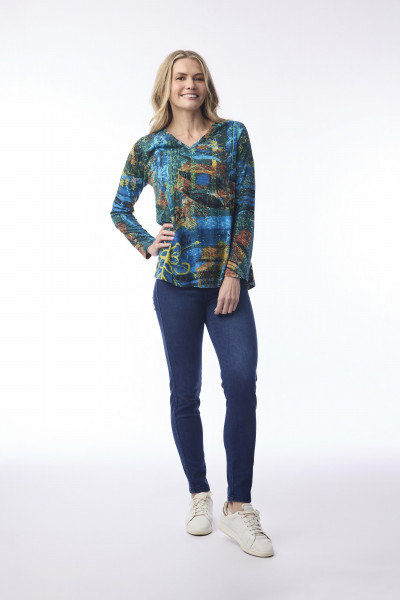 Tee Contemporary V Batik Floral