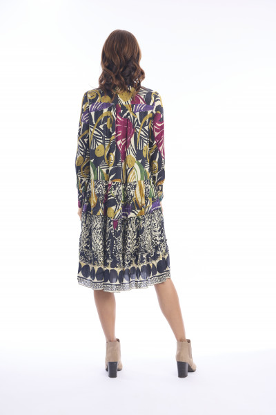 Tenerife Dress Placket Print