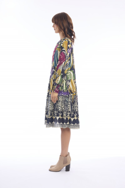 Tenerife Dress Placket Print