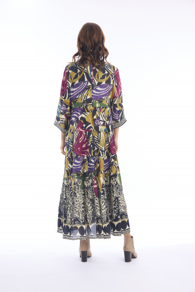 Tenerife Dress Maxi V Print