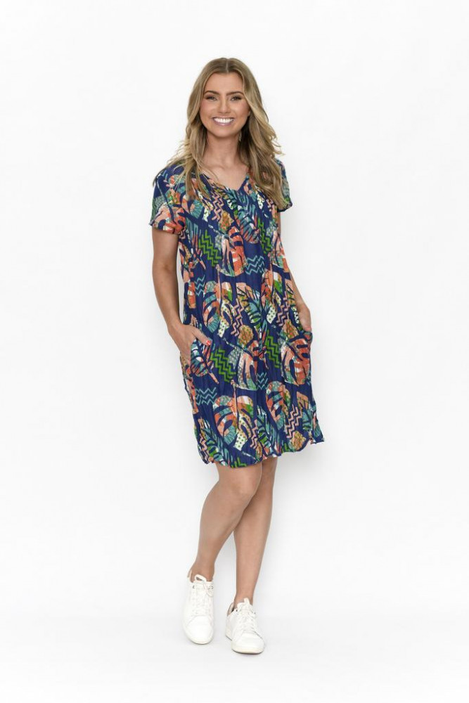 Nicola Dress Cap Sleeve Print 9
