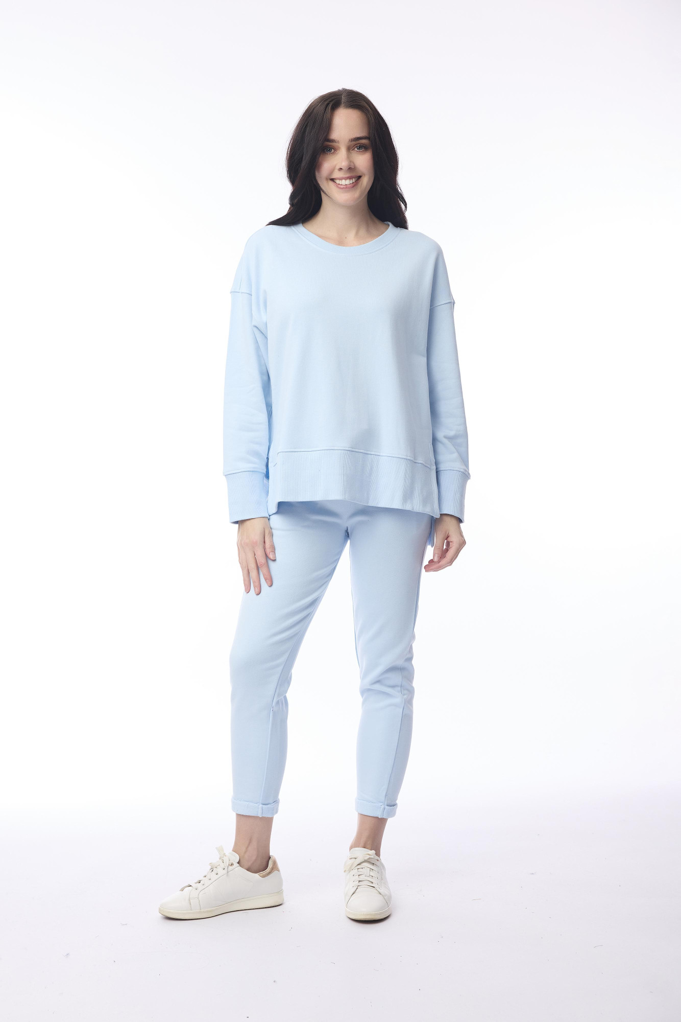 Top Crew Neck Ice Denim