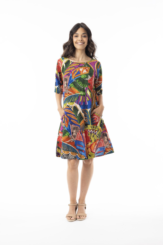 Torgua Dress Contemporary Print