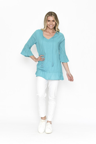 Tunic Solid With Lining Turq