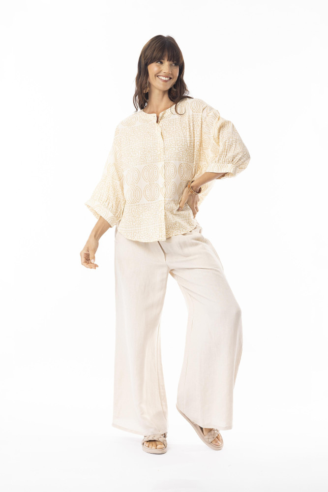 Veronica Top Buttonthrough Print