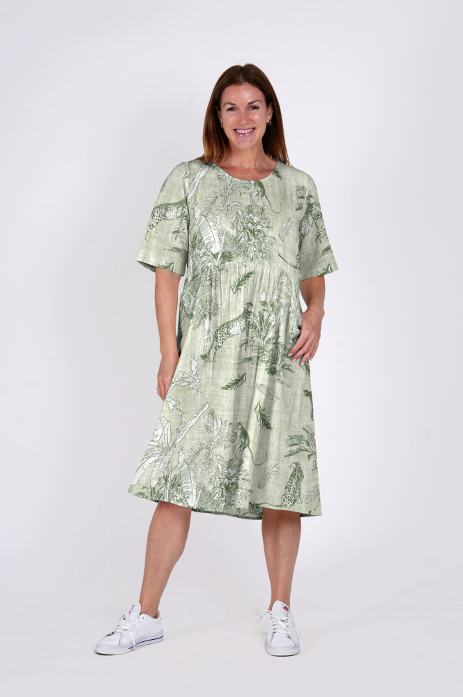 Yvonne Dress Round Neck Animal 2