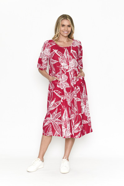 Yvonne Dress Round Neck MonoTrop Pink