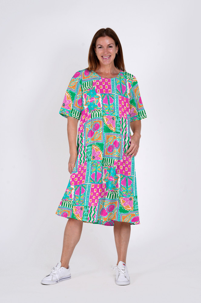 Yvonne Dress Round Neck OrangeSun 3