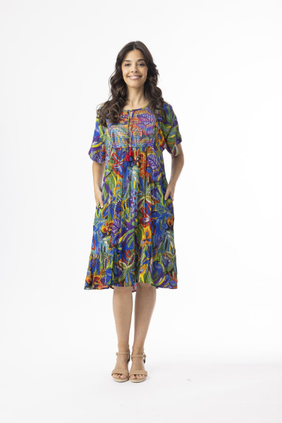 Zapallar Dress Bib Print