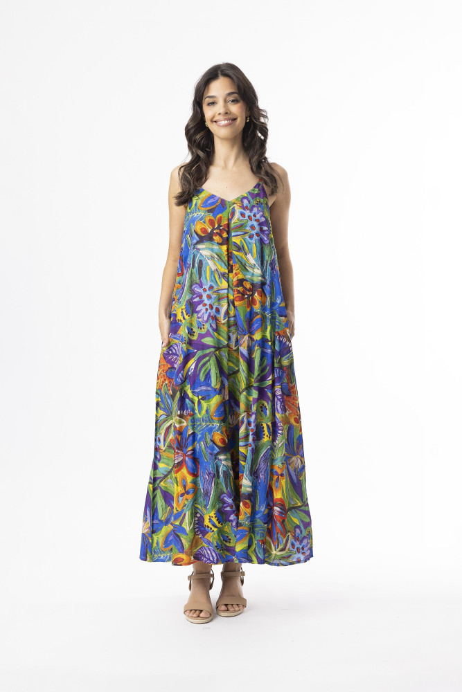 Zapallar Dress Strappy Print