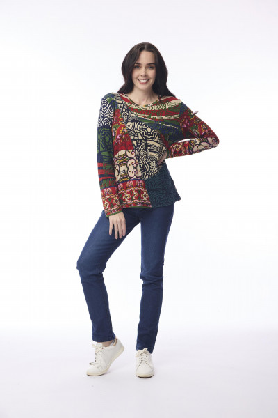 Zapotec Top Patch Print