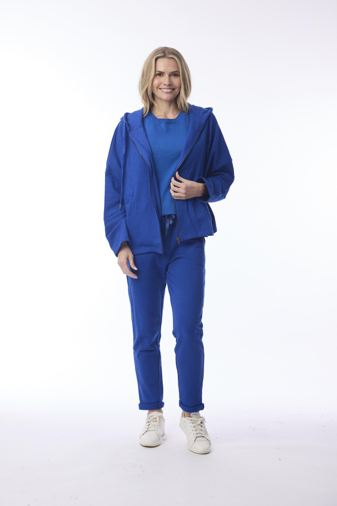 Zipper Hood Oversize Cobalt