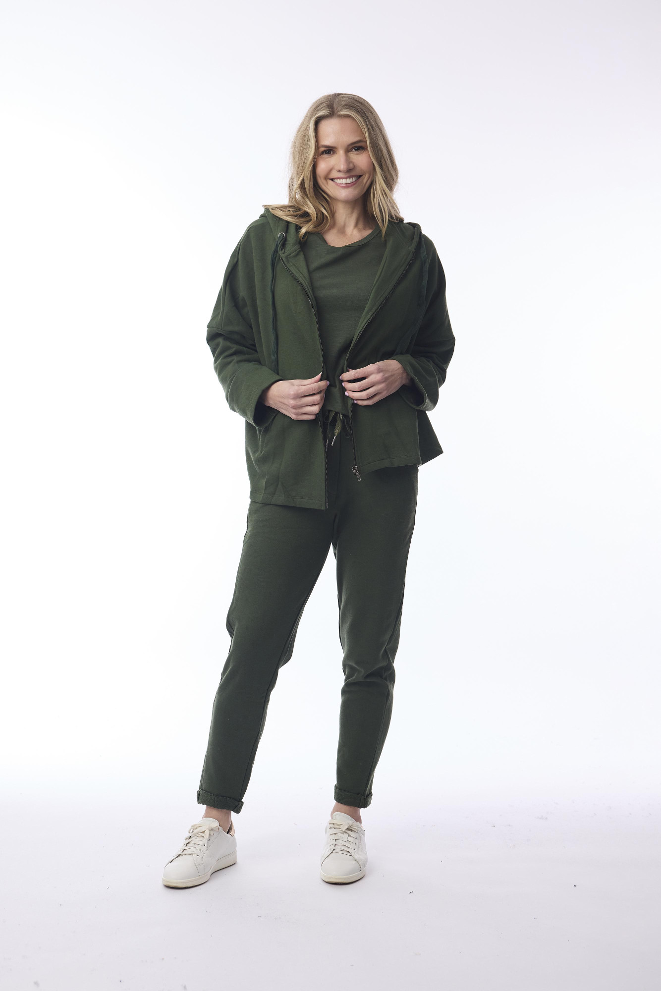 Zipper Hood Oversize Military