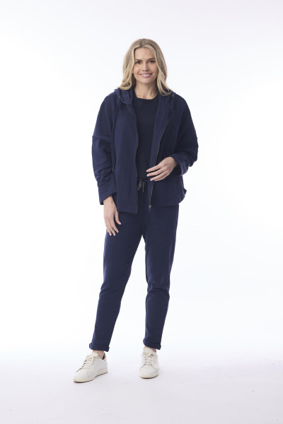 Zipper Hood Oversize Navy