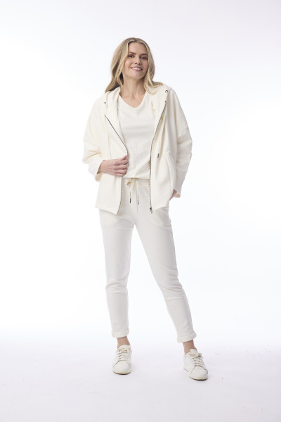 Zipper Hood Oversize Winter White