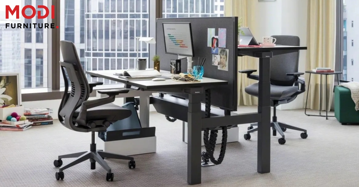 adjustable desks and chairs workspace